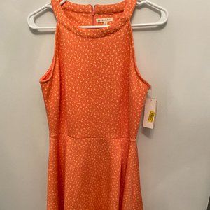 NWT Girls Floral Dress Orange and Yellow, Size L/14 Copper Key